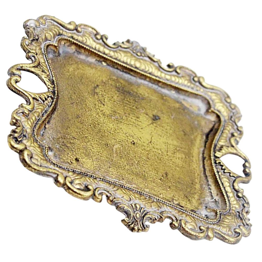 Metal Jewelry Tray Bracelets Decorative Vintage Necklace Holder Bracket Organizer Alloy for Women Travel Dish