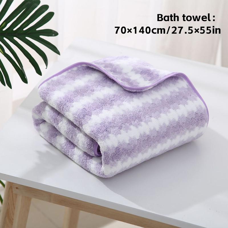 Coral Velvet Bath Towel Absorbent And Fast Drying, Quick Cleaning Bathroom And Home Decor Gifts, Wash Cloths