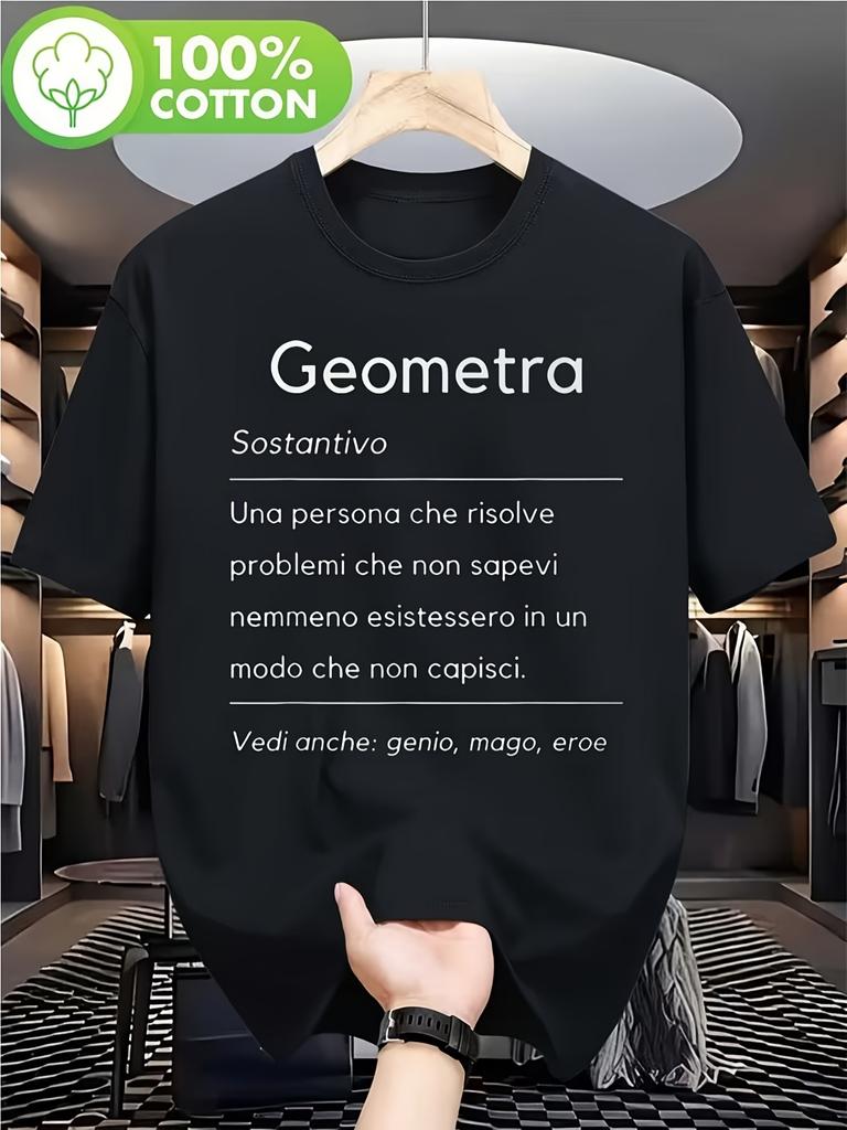 Funny Mes With Italian Geometry Print Professional Work And Additions For Surveyors Italian Unisex All TShirt
