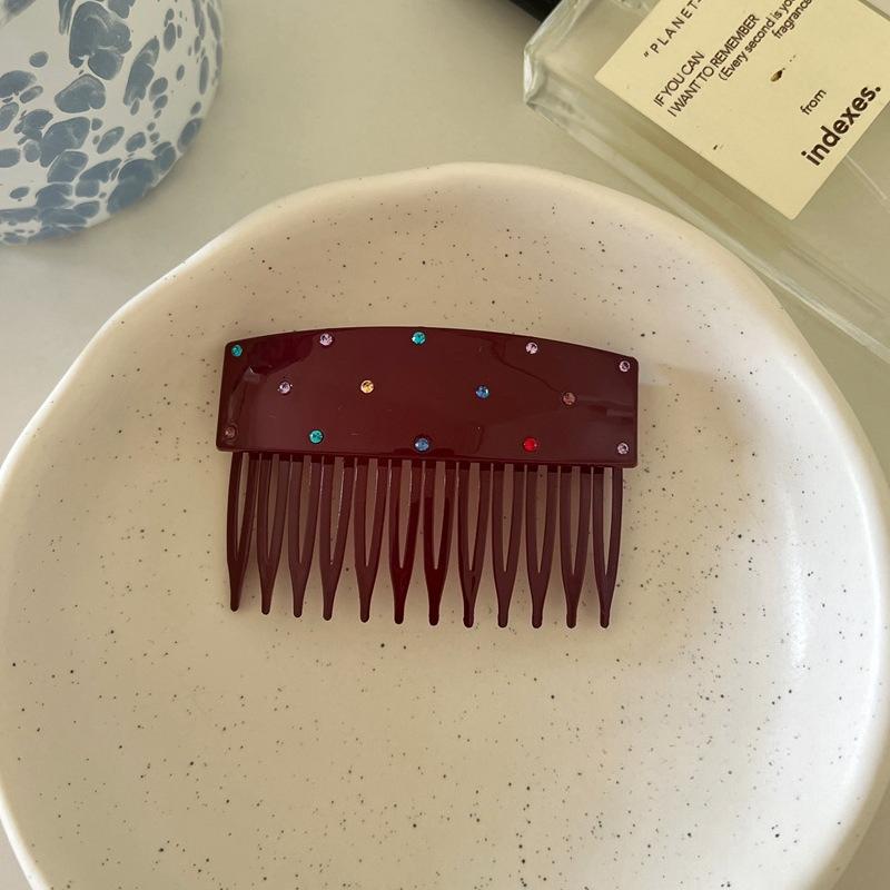 Color Diamond Close-toothed Comb Clips  Practical and Versatile Comb Edge Clips  Hair Clippers for Trimming Broken Hair Inverted Comb Bangs Clips