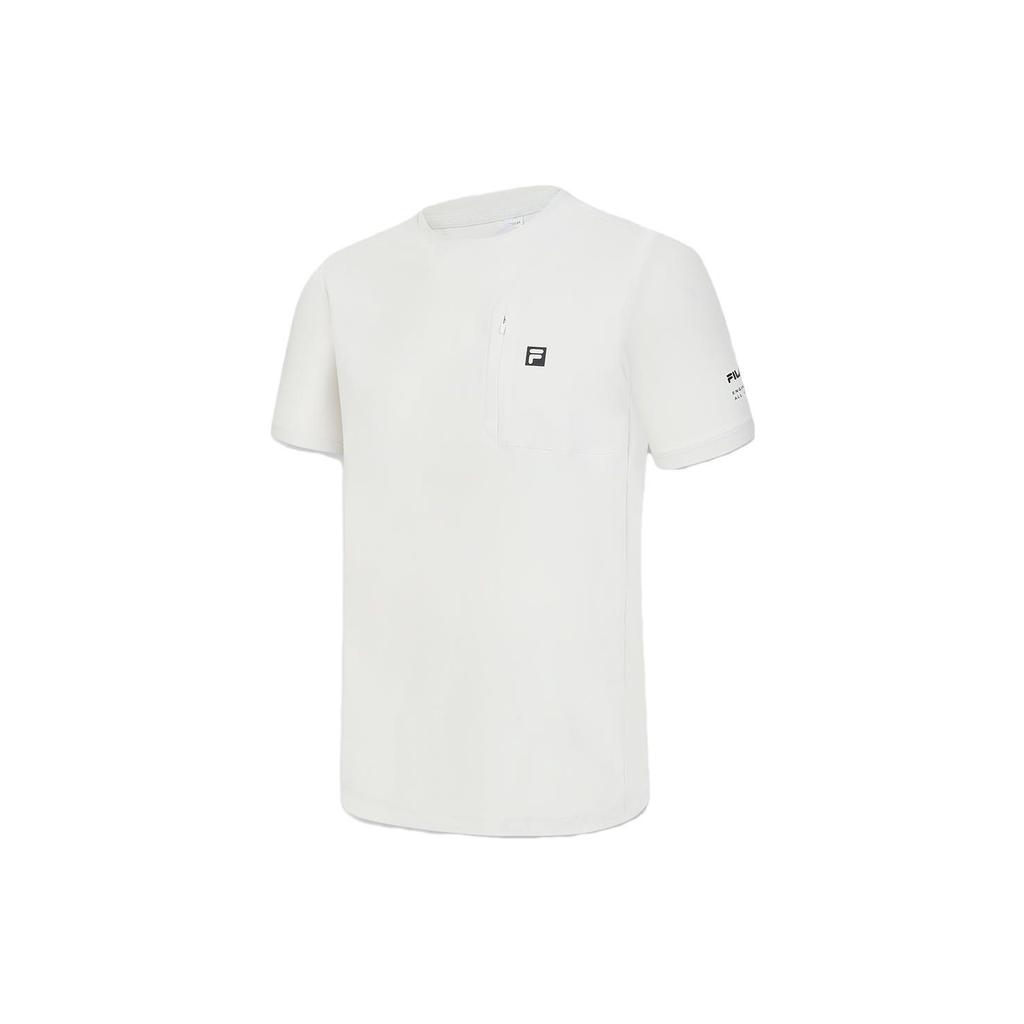 FILA Outdoor Lightweight Round Neck Short Sleeve T-Shirt Men Tops Light-Pink Gray A11M337103FIV