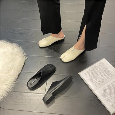 New Fashion Ninja Flats Leather Split Toe Flat Shoes Woman Cozy Loafers Female Casual Low Heels Ladies Muller Shoes