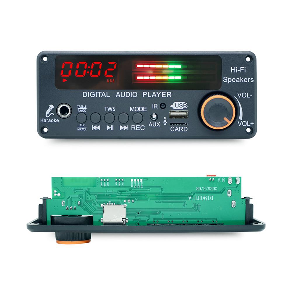 D189BT DC12V Bluetooth 5.3 MP3 Decoder Board TWS FM Radio Recording Module Support USB TF LINE IN Remote Control for Car Speaker