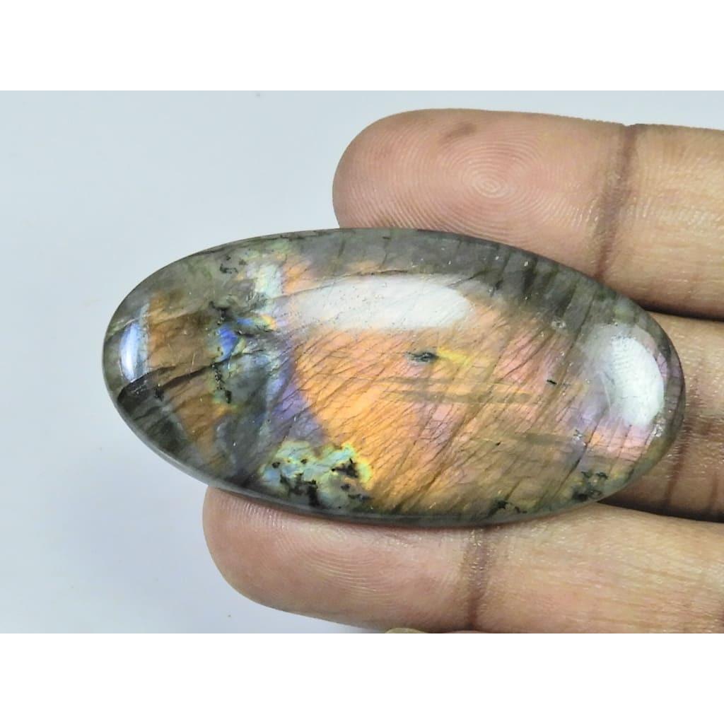 25X52X05MM Natural Purple Labradorite Spectrolite Oval Loose Gemstone 66Cts. D-445