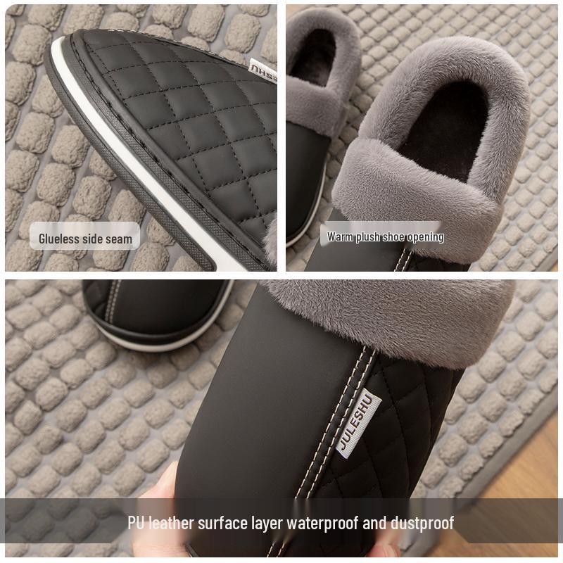 Herens Waterdichte Katoenen Pantoffels - Winter 2025 Stijl, Binnen/Buiten, Grote Maat