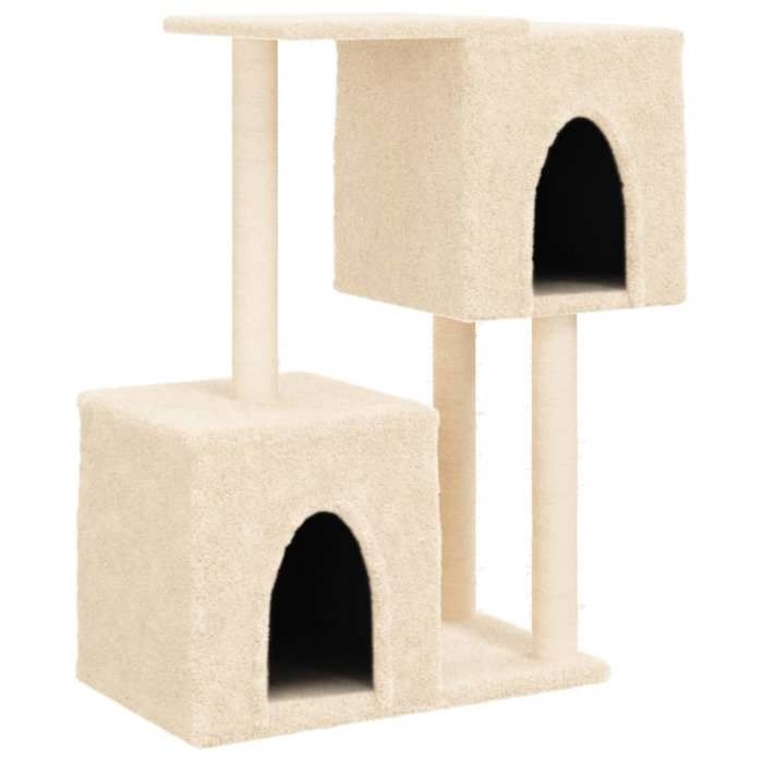 VidaXL Cat Tree with Sisal Scratching Posts Cream 86 Cm 172100