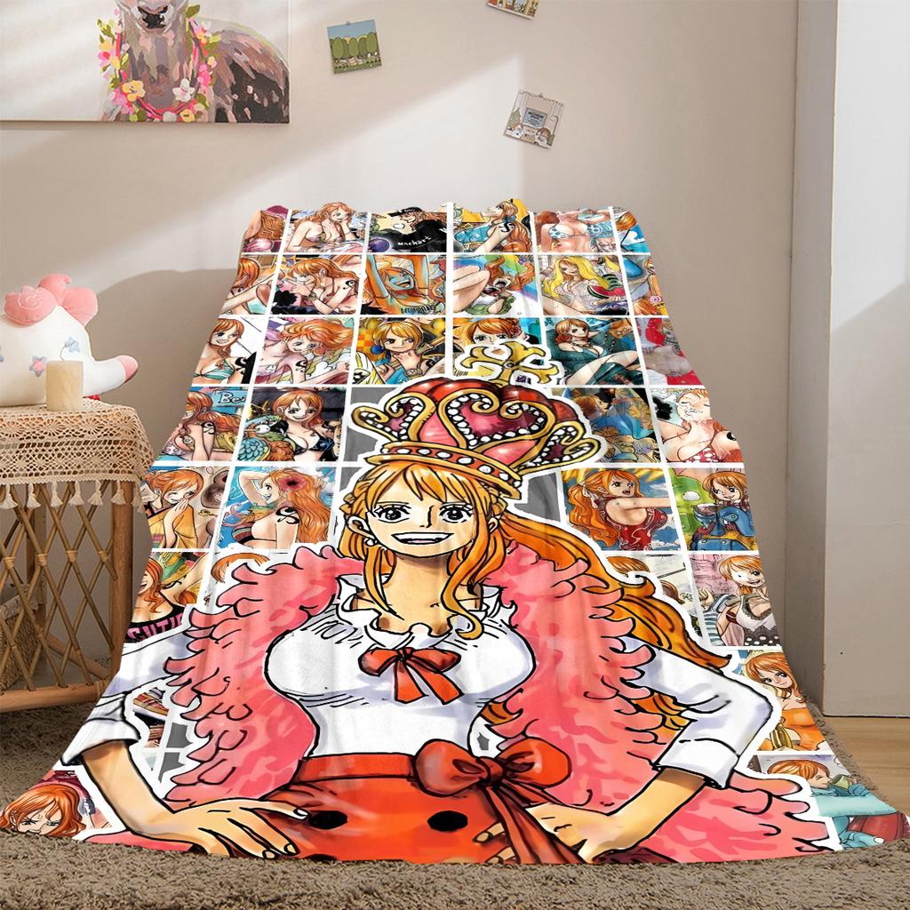 Nami Nico Robin Luxury Flannel Lightweight Blanket Home Decor Sofa Bed Travel Cover Family Gift LXR162