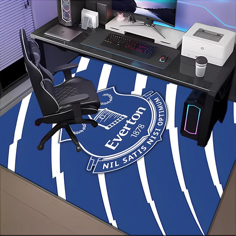 Ever-ton Football Club Crest Printed Office Carpet Chair Cushion Entryway Rug, Rugs for Living Room, Bedroom Christmas gifts