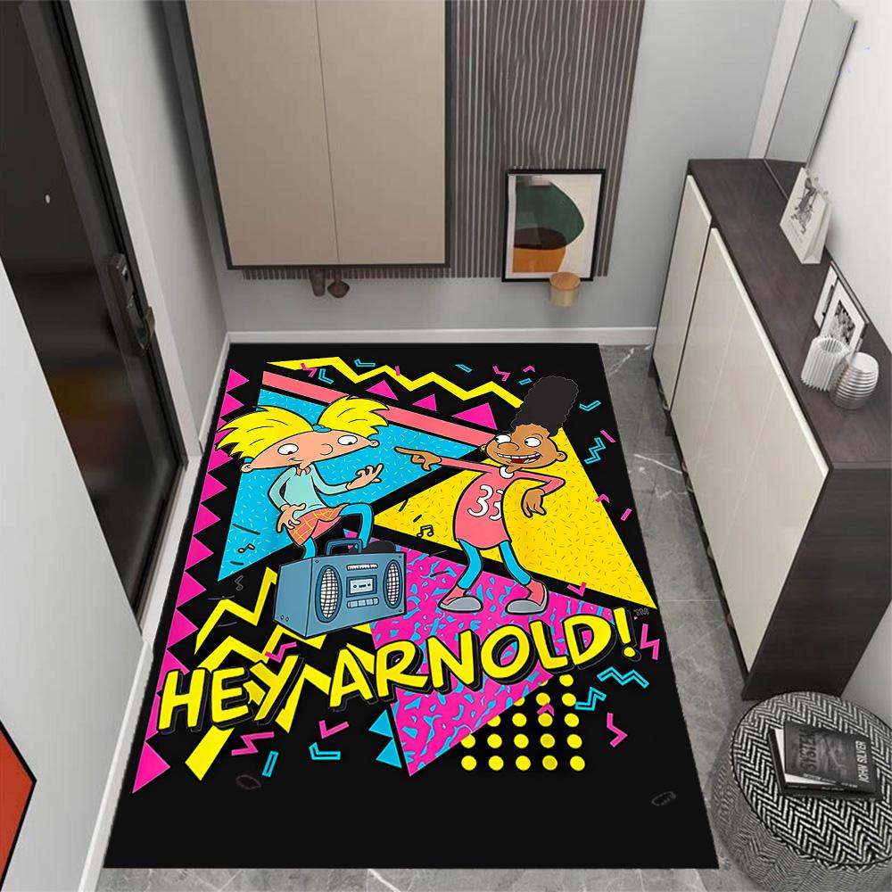 The Smurfs: Blue World Themed Anti-Slip Rugs - Polyester Home Decor, Suitable for Bedrooms, Living Rooms, Doorways, Studios, and Decorations