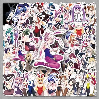 61 Bunny Girl Stickers: Cute, Sexy, Waterproof Cartoon Women for Creative Decoration and Journals.