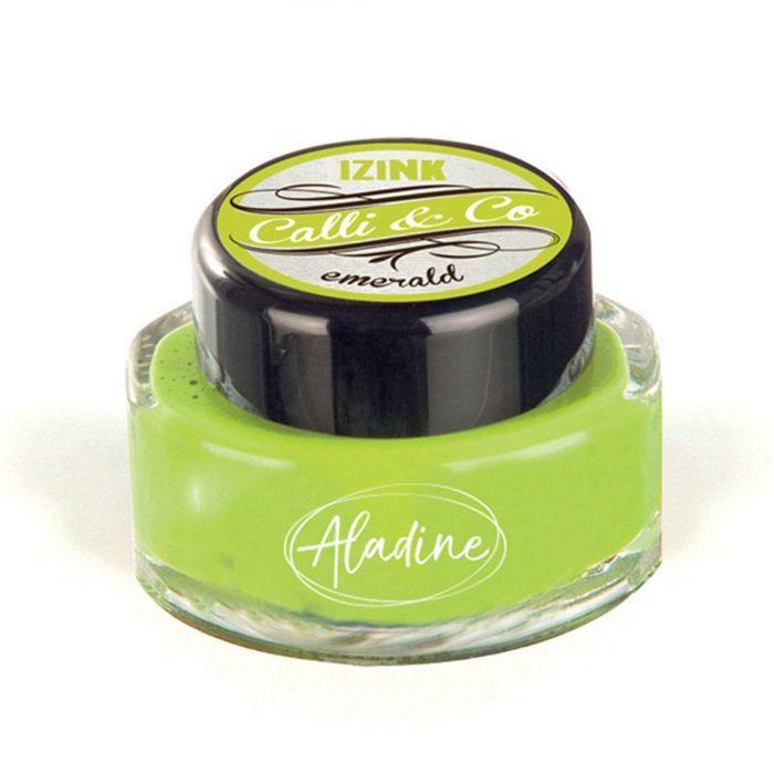 Calligraphy Ink - ALADINE - Emerald Green - 15 Ml - Lightfast - Mixable Colors