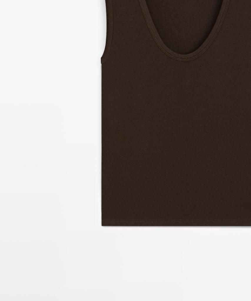 Masimodutti V-Neck Sleeveless T-Shirt