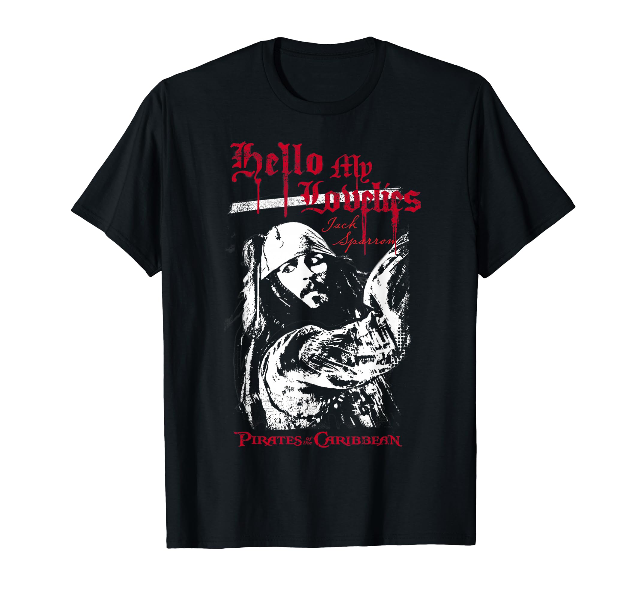 Disney Pirates of the Caribbean Jack Sparrow Quote Poster T-Shirt