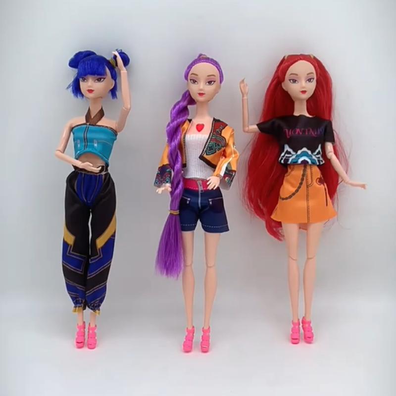 30Cm Kpop Demon Hunters Witch Hunter Group High Appearance Glue Doll Girl'S Heart Decorative Doll Holiday Xmas Gifts