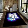 Grand Theft Auto game logo printed flannel rug, non-slip, suitable for bedroom, living room, and children's room decoration