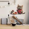 Cat and Mouse Tea Party Wall Sticker Self-Adhesive Removable Kids Room Bedroom Nursery Hallway Home Decor