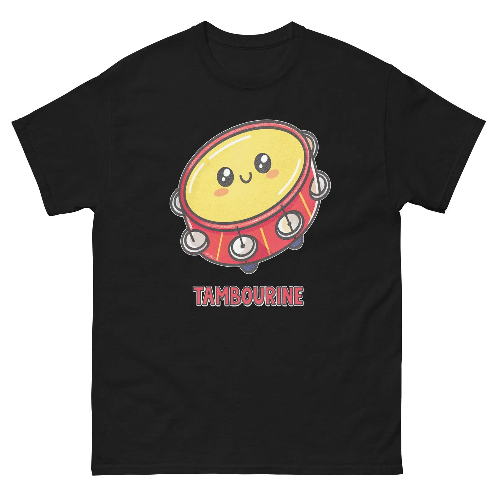 Tambourine Musical Instrument Illustration T-Shirt 2XL