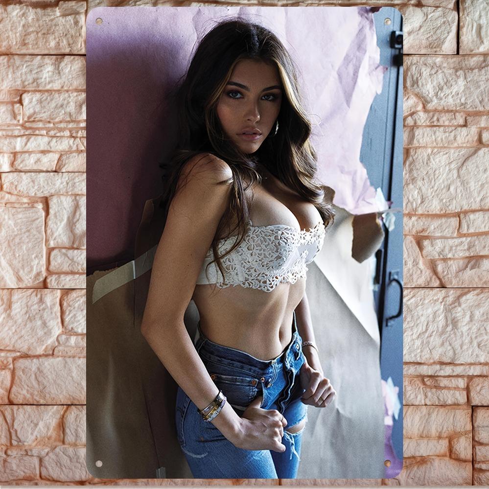 

D PC Madison Beer Metal Wall Art Retro Music Poster for HomeBar Dcor x Inch 20x30cm（7.8x11.8inch）
