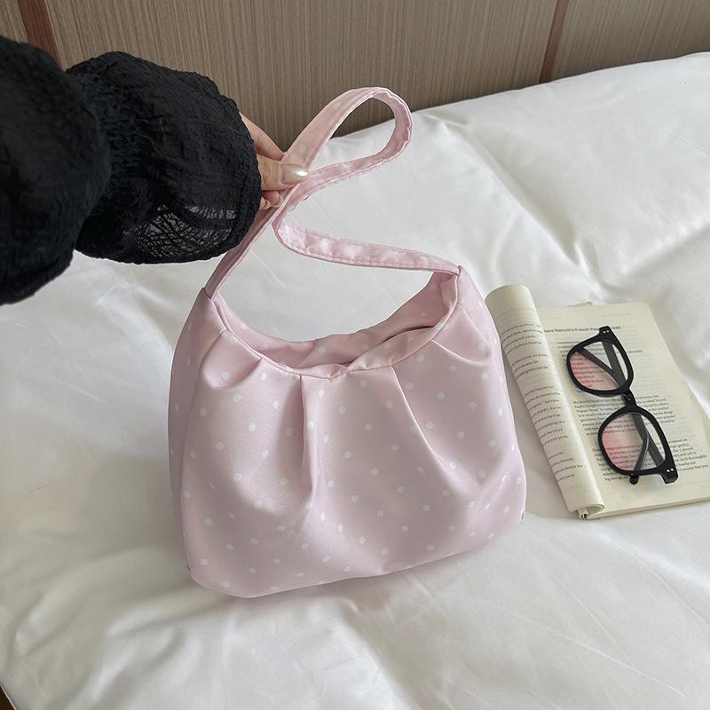 Korean Style Polka Dot Girly Tote Bag - Large Capacity, Versatile & Cute Shoulder Bag