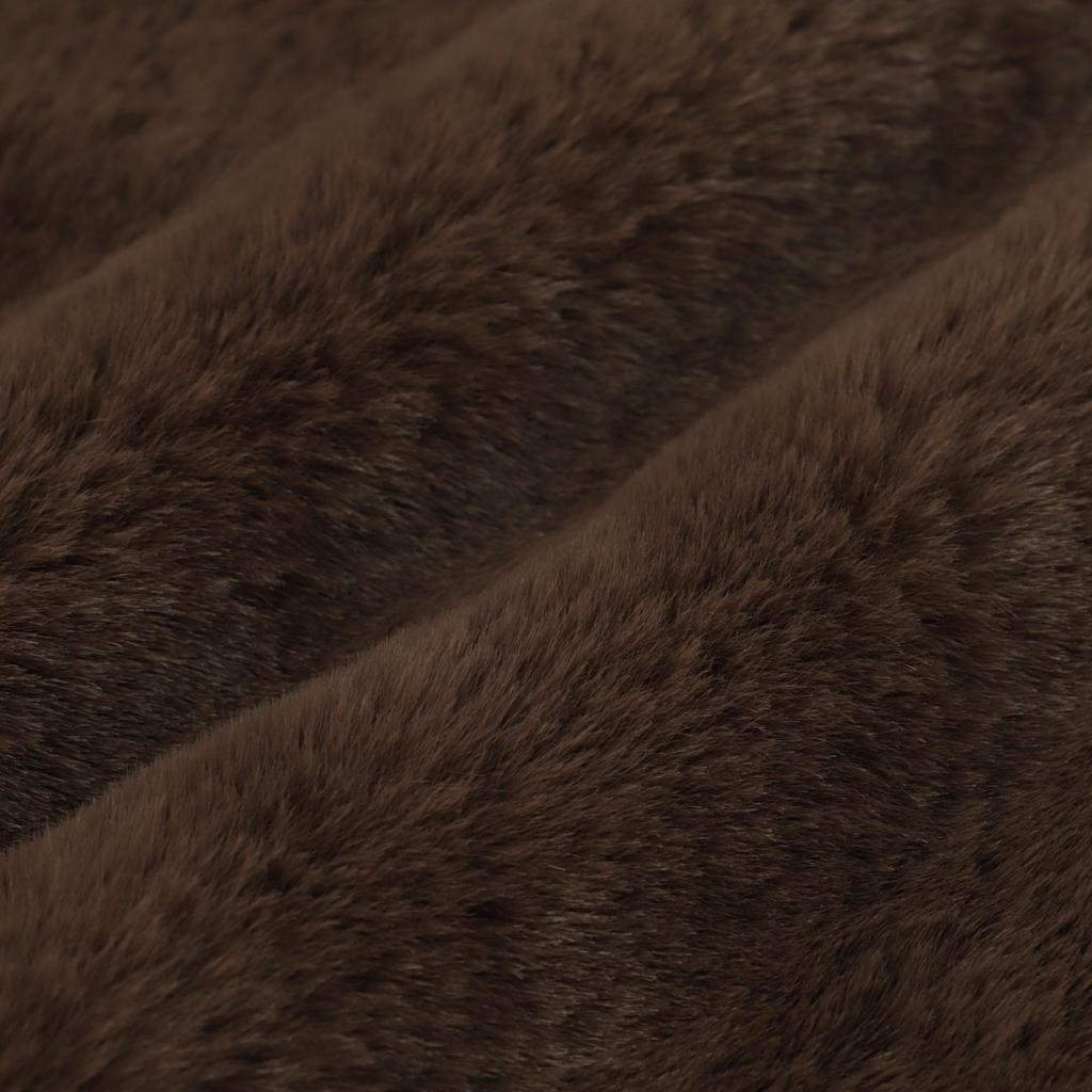 Francfranc WARMY Fur Blanket (Single, 140 X 200 Cm, Brown, 2024 Model)
