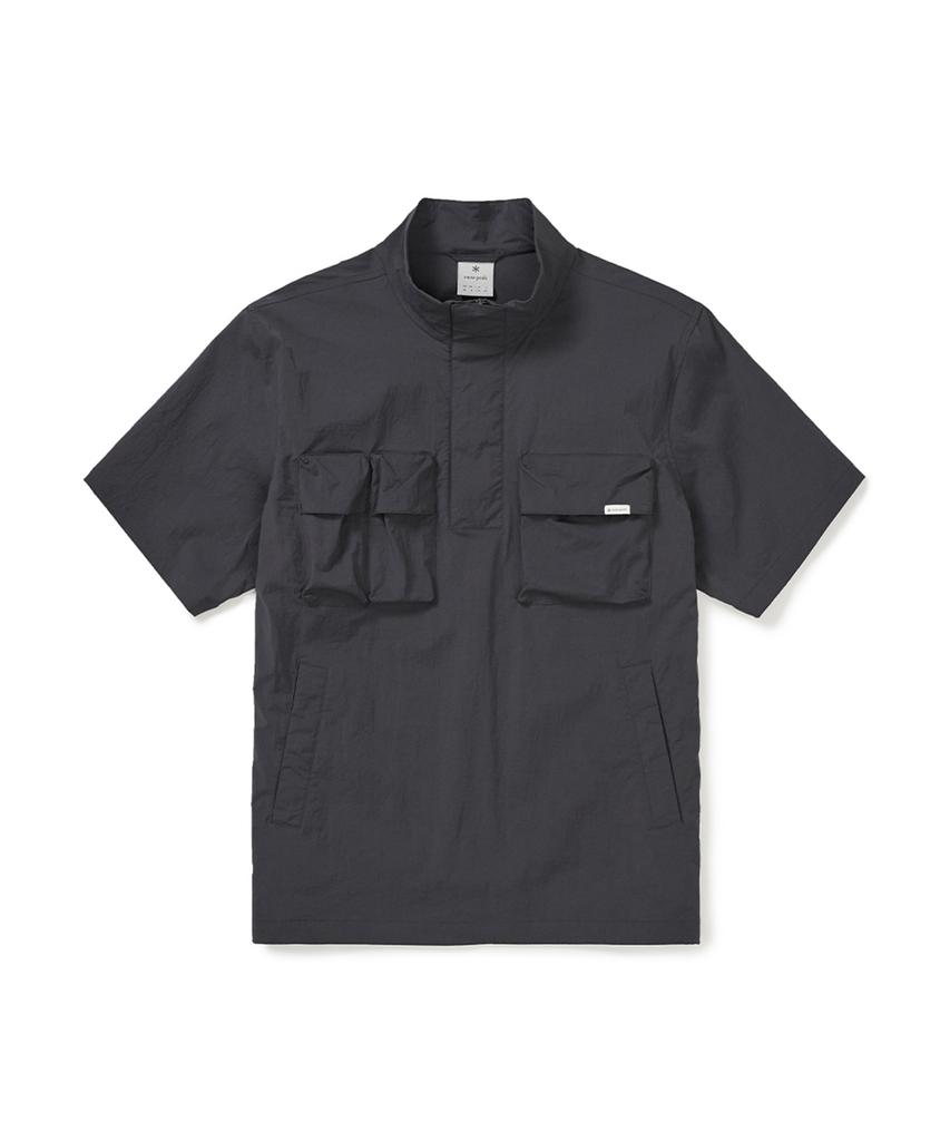 Snowpeak Apparel Root Stand Neck Short Sleeve Anorak (S25Mmran64) Charcoal