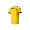 Puma Borussia Dortmund Heim Vertikalstreifen Buchstaben-Print Rundhals Kurzarm Fußballtrikot Herren Tops Gelb 76588201