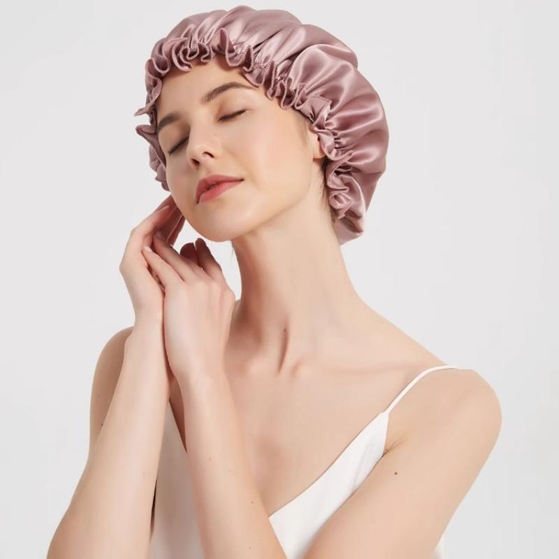Women's home nightcap high-end satin shower cap mulberry beauty satin hair care cap bag head