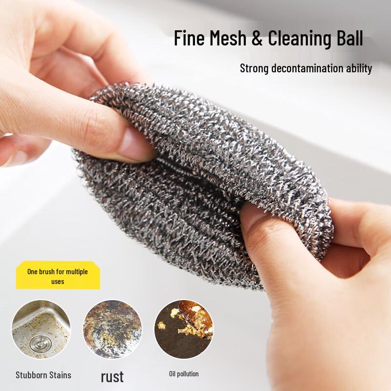 Mayflower Stainless Steel Pot Scrubber Set with Long Handle