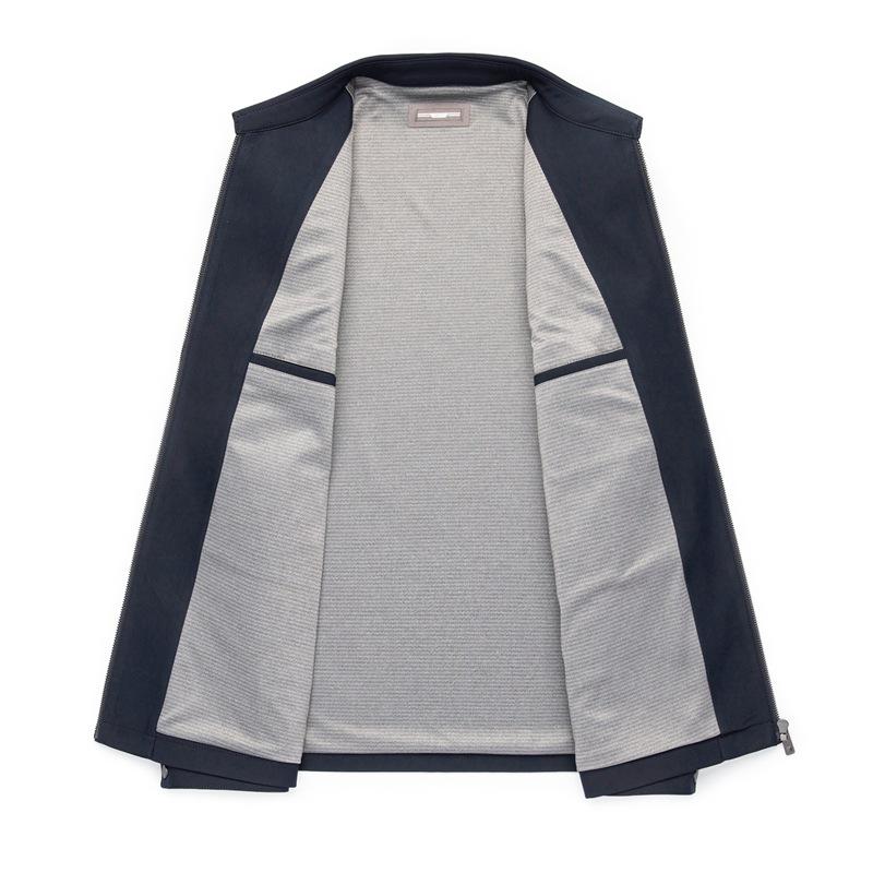 Men's Wrinkle-Resistant Lapel Jacket - Spring/Autumn Casual Business Style for Middle-Aged and Elderly