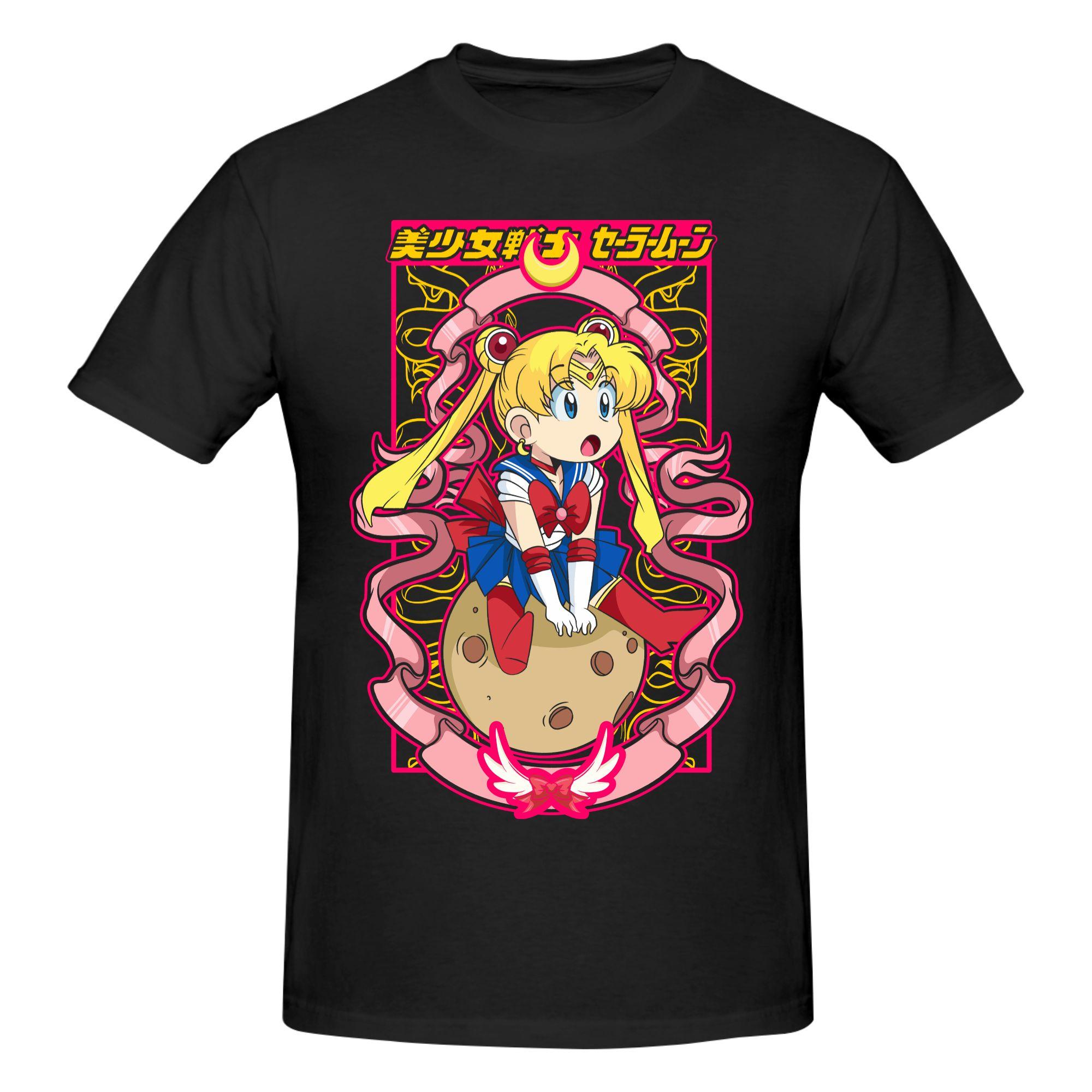 Sailor Moon Cute Moon Girl Graphic T-shirt L