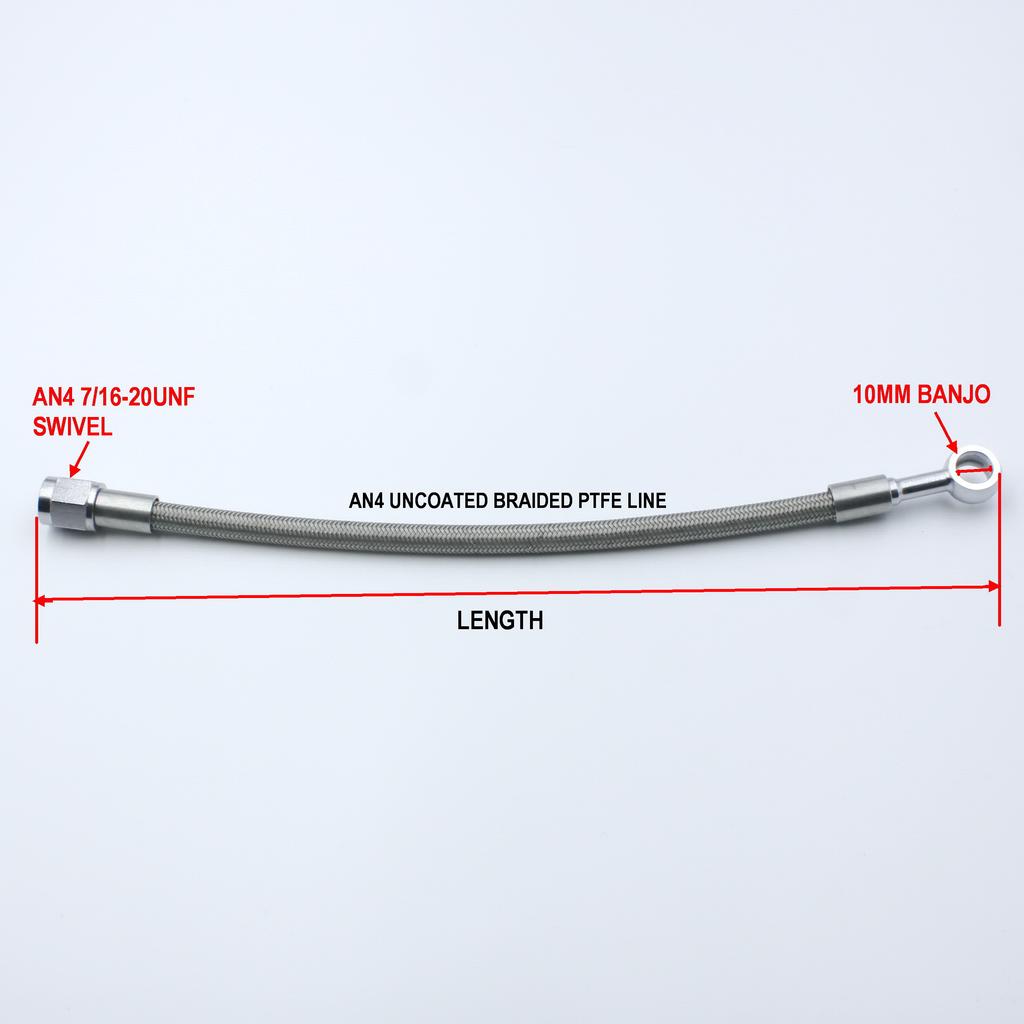 AN4 Stainless Braided Brake Line Clutch Flexible Tube Fuel Turbo Hose Freno Tubi Universal Hydraulic -04 Hosee