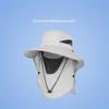 New Face Neck Protection Beach Cap Detachable Anti-UV Bucket Hat All-directional Breathable Sunscreen Hat Spring Summer
