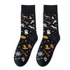Female Spring and Autumn Fashion New Street Halloween Cartoon Pattern In The Tube Socks