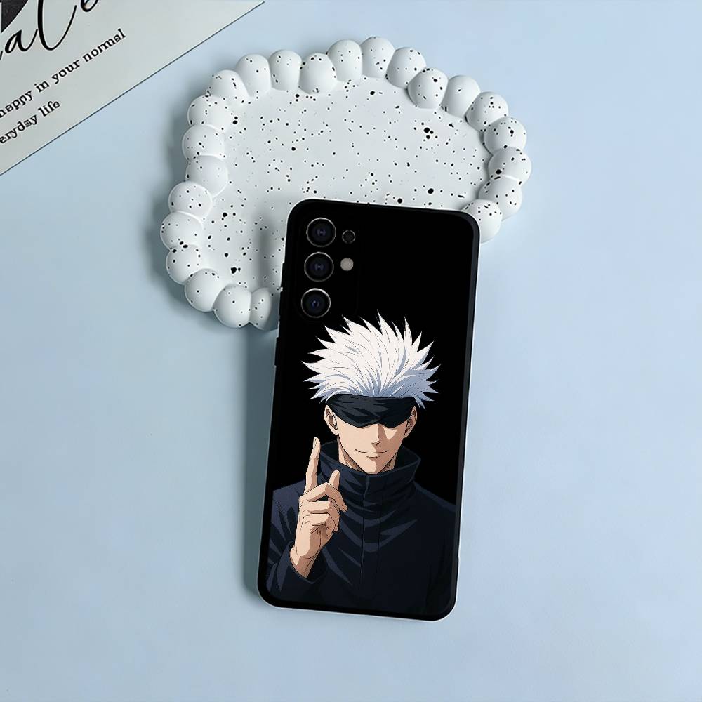 

J-Jujutsu K-aisen-opular characters Black Soft Silicone Phone Case for Samsung S25, S24, S21, S22, S23, S30, Ultra, FE, Lite Samsung S25Plus