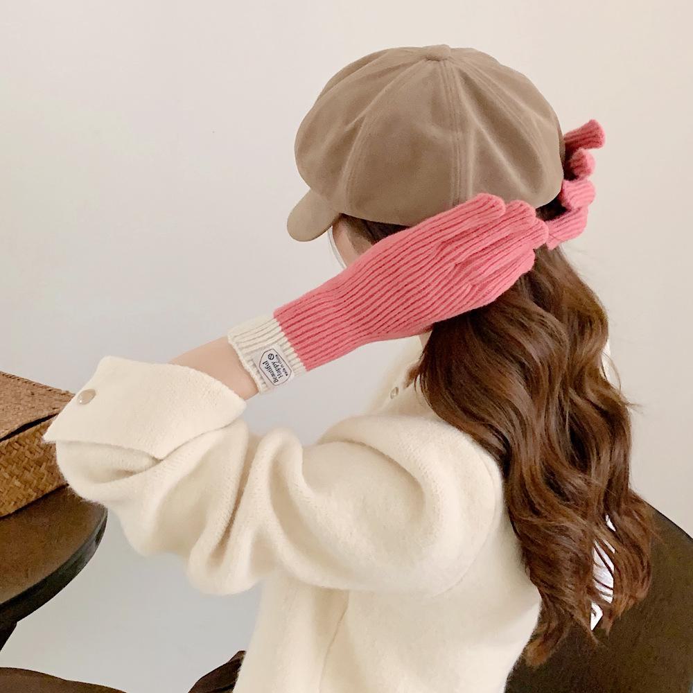 Stylish Knitted Fingerless Gloves: Warm, Touch-Screen Compatible, Perfect for Autumn and Winter Cycling