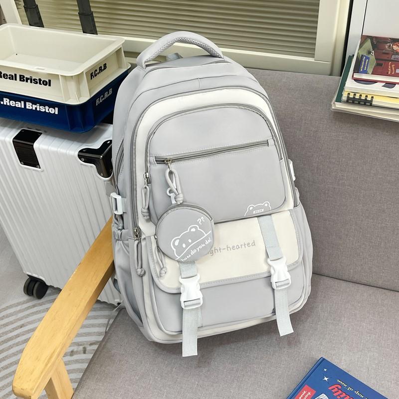 The new schoolbag is high-value, fresh and sweet, candy-colored backpack, lightweight and large-capacity backpack for junior high school students.
