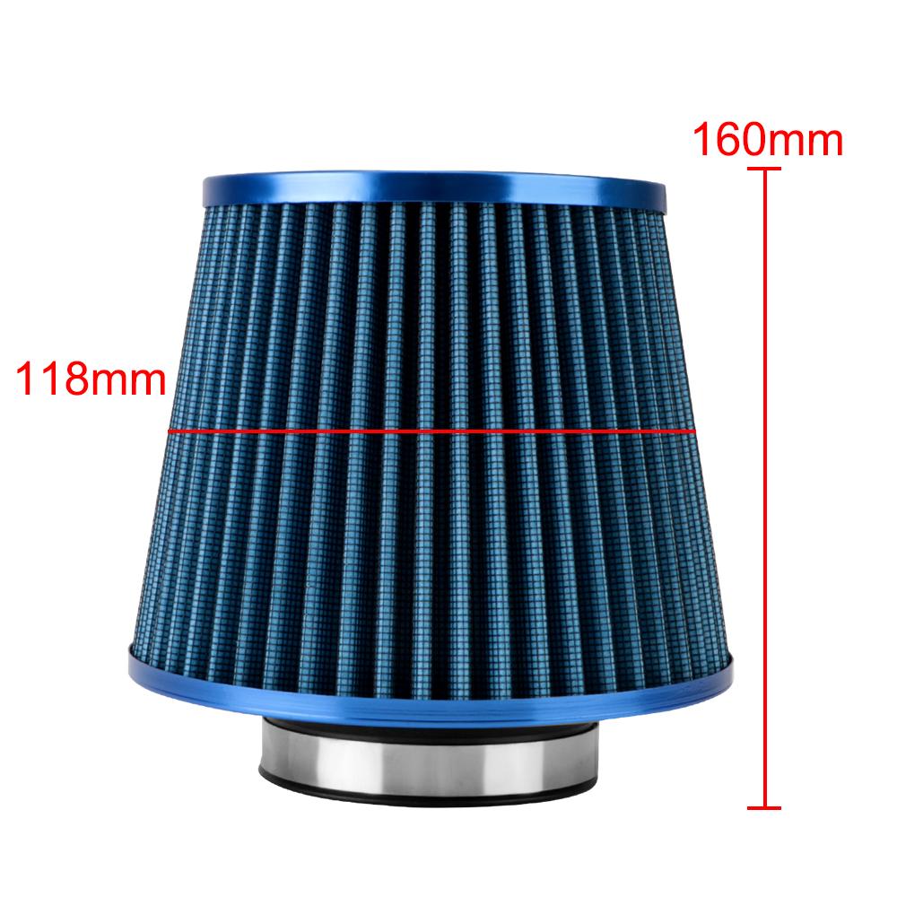 Sport Power Mesh Cone 76MM Car Air Filters 3 Inch High Flow Car Accessories Induction Kit Cold Air Intake Filter Universal Air Filters 7