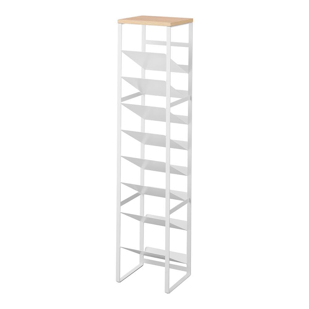 Tower Bottle Storage Rack with Top Wine by Yamazaki Liquor Wine Bottle Slim Bottle for PET Gap Storage 8-Tier Shelf, White, Bar, Jitsugyo, Supplies,