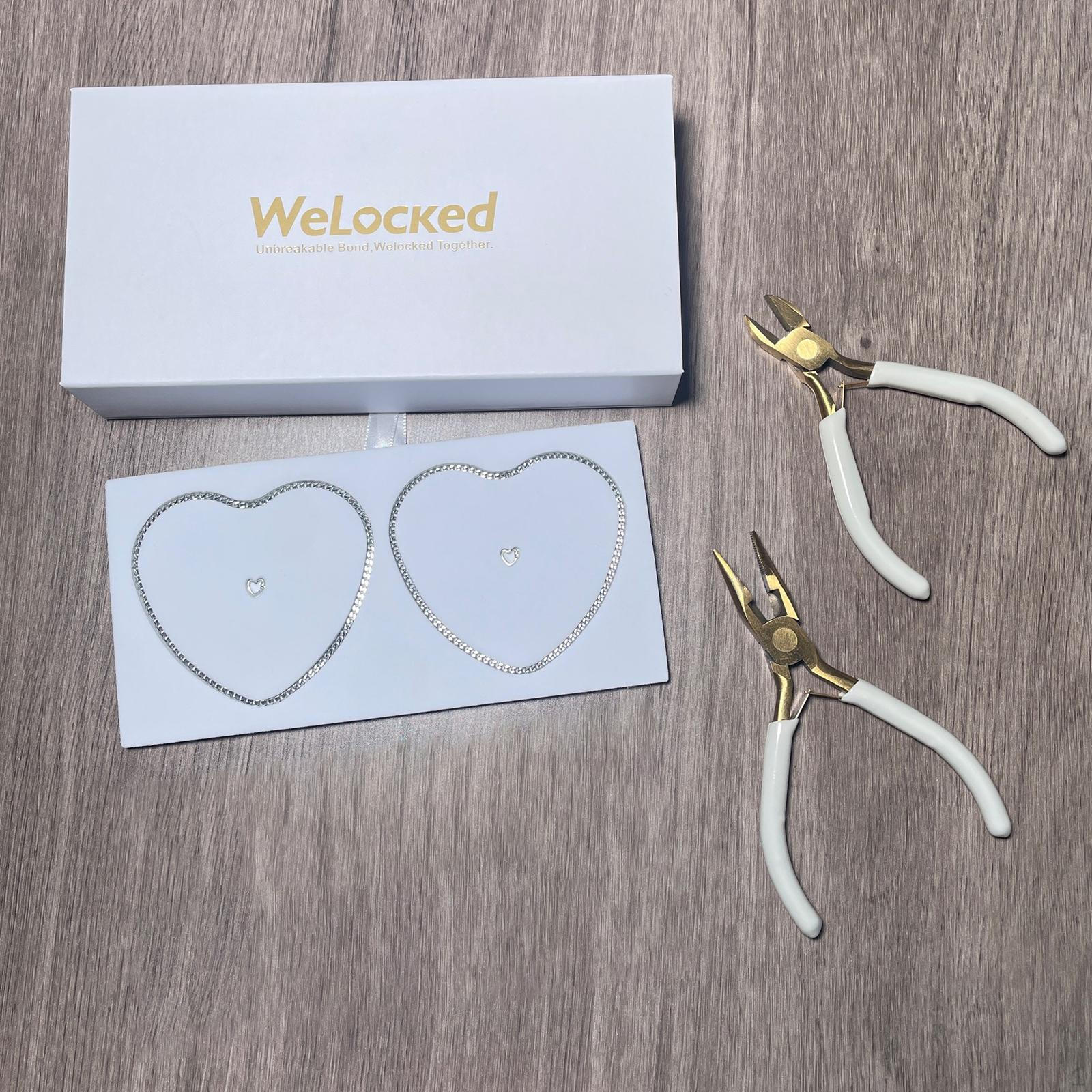 

Набір для створення постійного браслета, виготовлення повсякденних легких ювелірних виробів, подарунки на День святого Валентина срібний