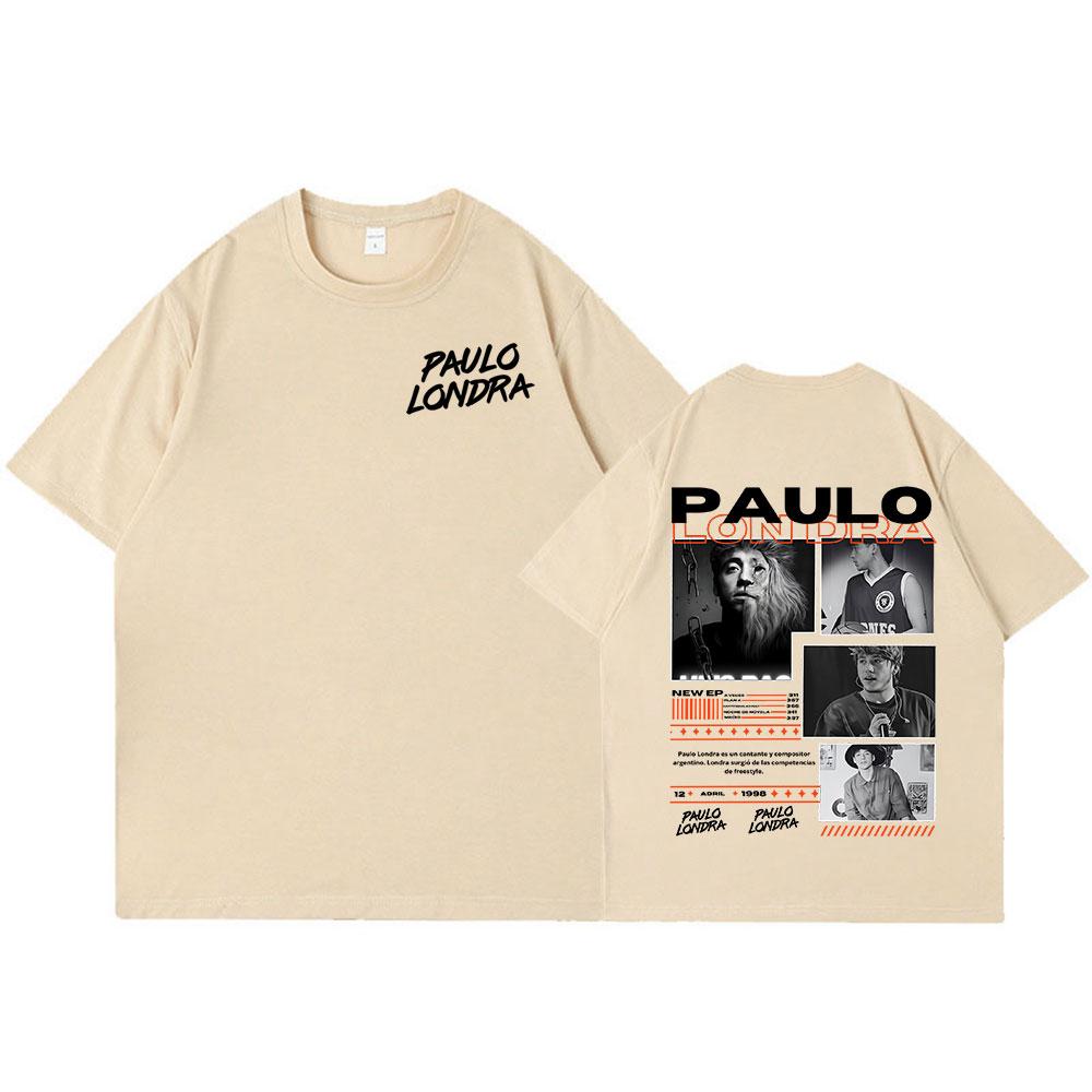 Rapper Paulo Londra Homerun T-shirts Mens Women Fashion Hip Hop Oversized T Shirt Casual Cotton Short Sleeve T-shirt Streetwear