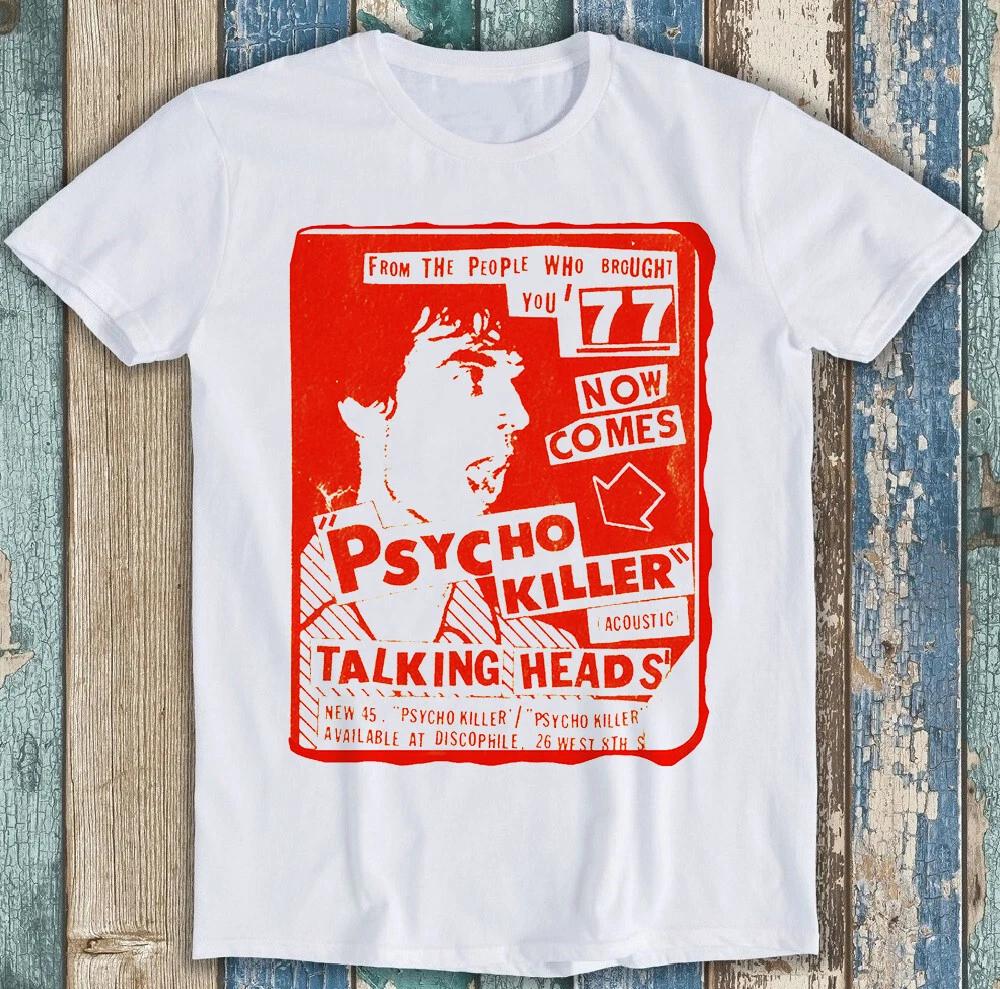 Talking Heads Psycho Killer Красное Лимитированное Издание Панк Музыка Подарок Футболка 1836 4XL