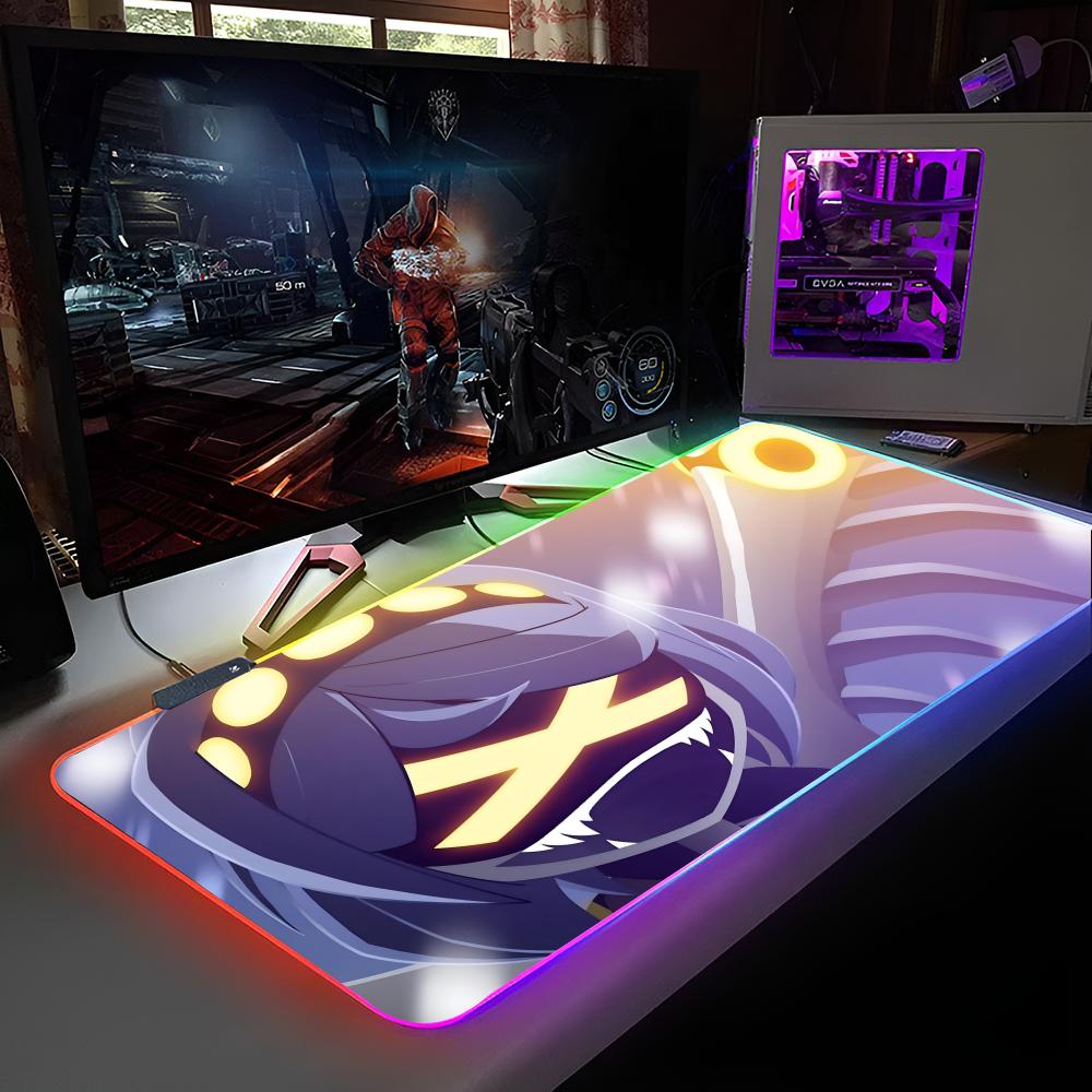 Game M-Murder Drones Mouse Pad RGB Backlit Mouse Pad Laptop Mouse Pad Laptop Gamer Computer Desk Gaming Accessories