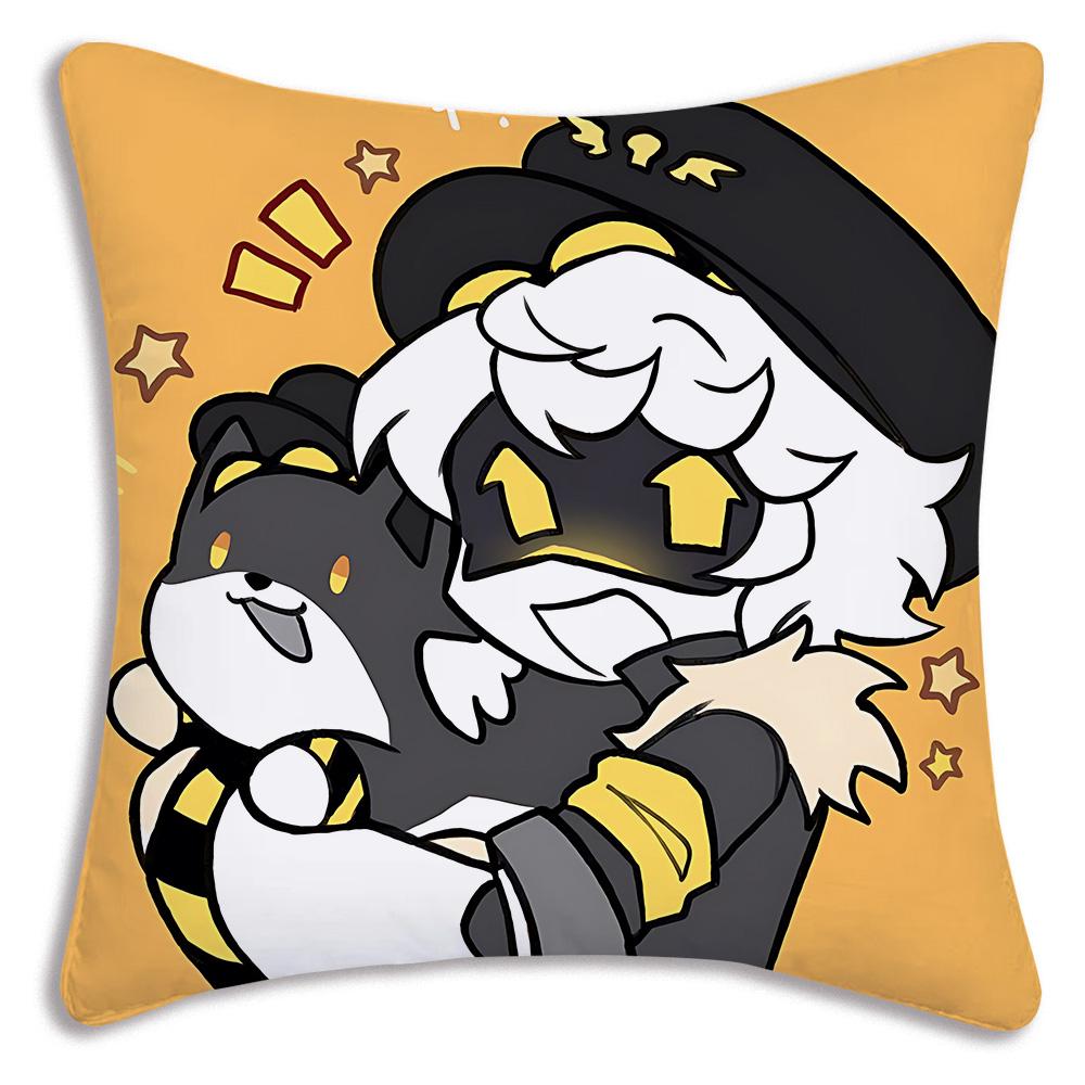 Horror Comedy M-Murders Drones Pillow Covers Cartoon Sofa Decorative Home Double-Sided Printing Short Plush Cute Cushion Cover