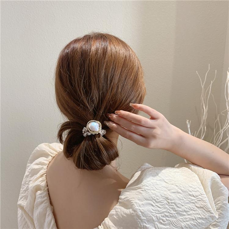 Fashion Lady Simulation Pearl Hair Ties Women Hair Scrunchie Hair Accessories Elsatic Rubber Band Hairband Ponytail Holders