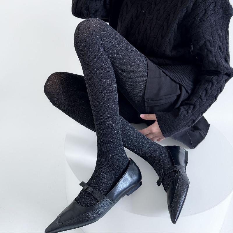Pantyhose Women Silver Shiny Thigh High Stockings Women Tights Lingerie Female Hosiery Autumn Winter Tights Pantyhose Leggings