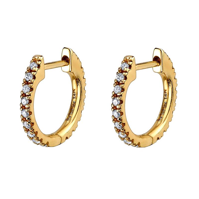 Cross-Border Elegant Women's Zircon Ear Cuffs and Hoops