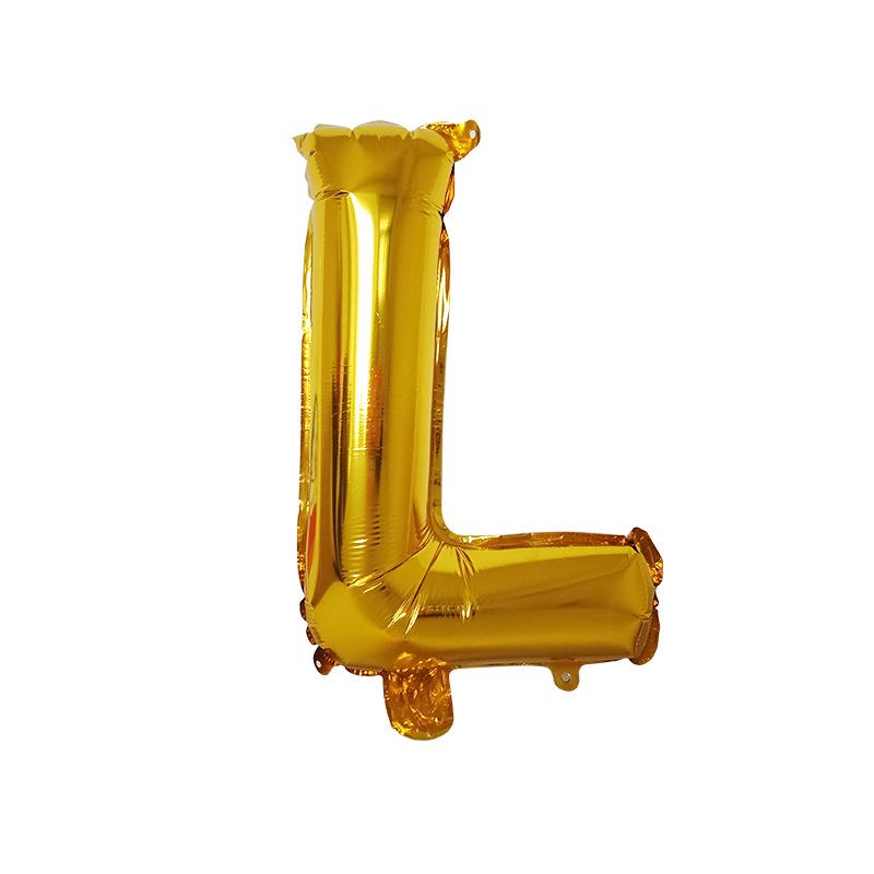 50pcs Letter Balloon Aluminum Foil 50 Cm Bright Gold Silver Aluminum Film Letter Balloon