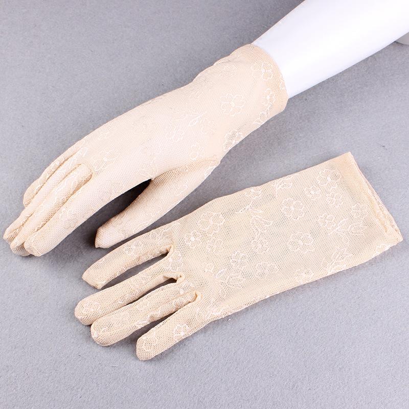 Women's Elegant Lace Gloves - Thin, Breathable, Sun Protection for Driving, Etiquette, Dance, and Fashion