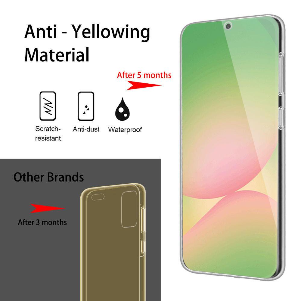 360 Full Body PC+TPU Claer Phone Cases For Samsung A56 A36 A16 A26 A55 A25 A35 A15 A54 A34 Anti-Scratch Screen Protector Cover