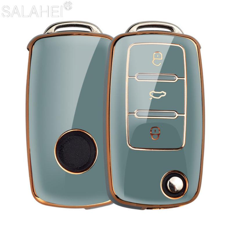 

Абсолютно новий TPU чохол для ключів від автомобіля Cover Shell Fob для VW Volkswagen Polo Tiguan Passat B5 B6 B7 Golf 4 5 6 MK6 Jetta Lavida для Skoda Octavia